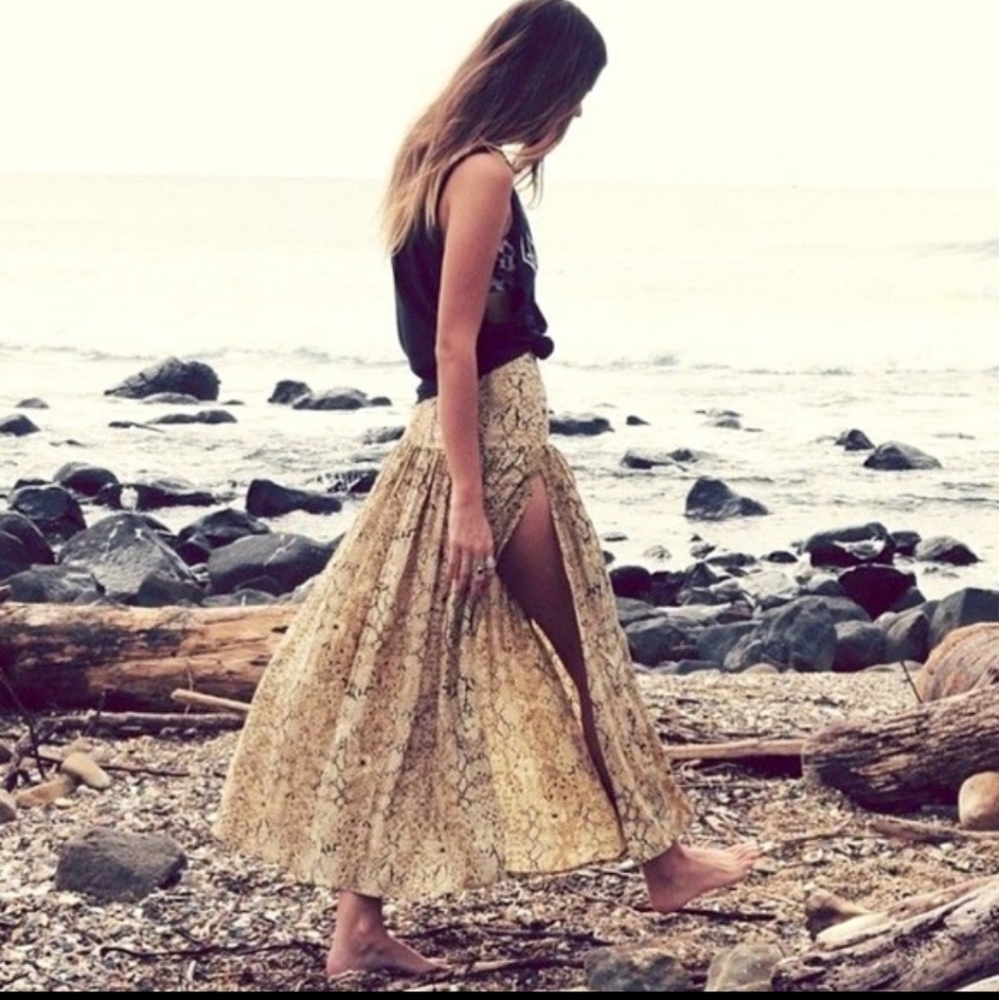 Vintage Spell And The Gypsy Aloha Python Split Sk… - image 1